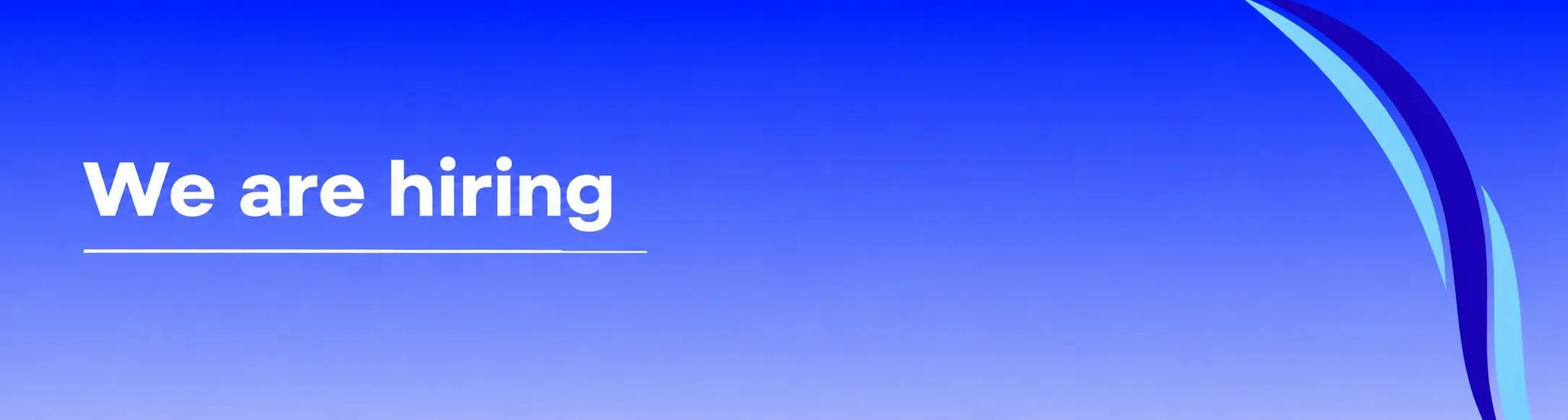 We are hiring